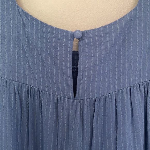 Lulus Happy Tiers Denim Blue Stripped Midi - Picture 9 of 12
